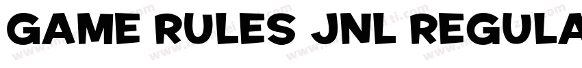 Game Rules JNL Regular字体转换